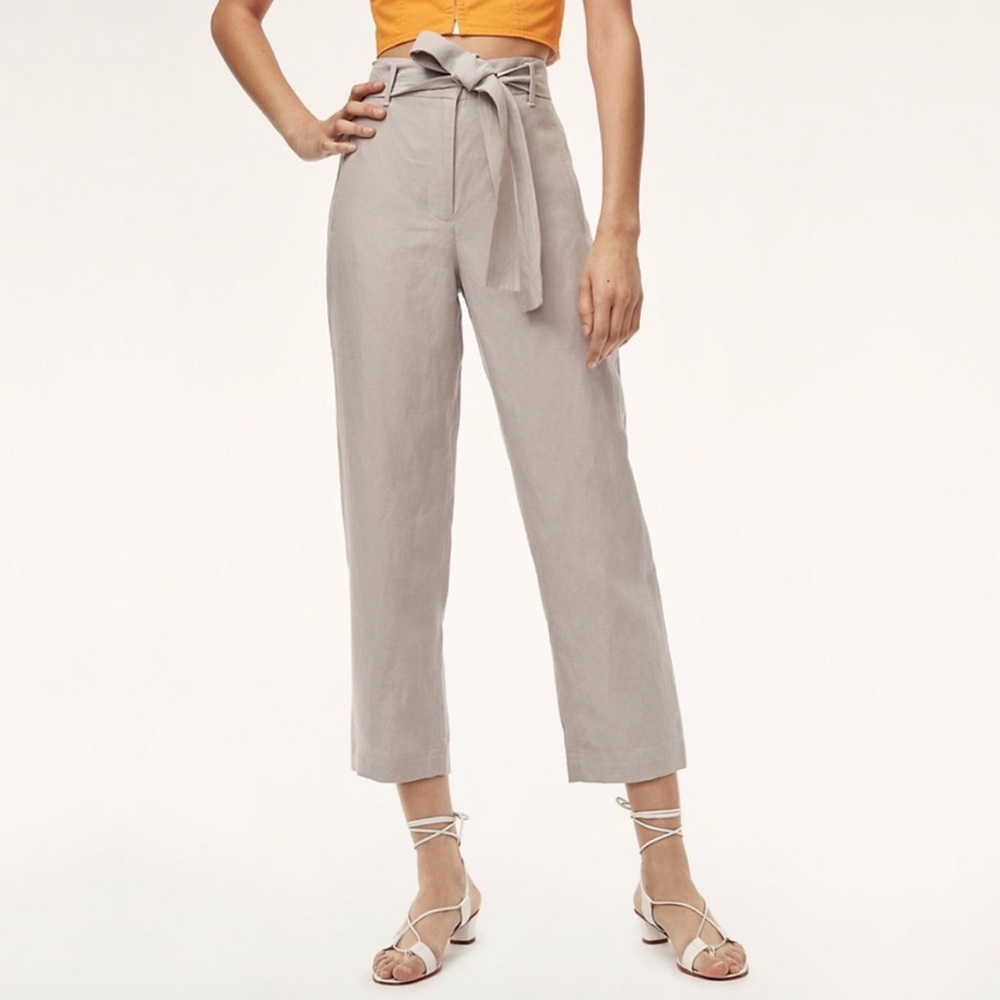 Cropped Linen Jallad (Tie Front) Pants Size 0